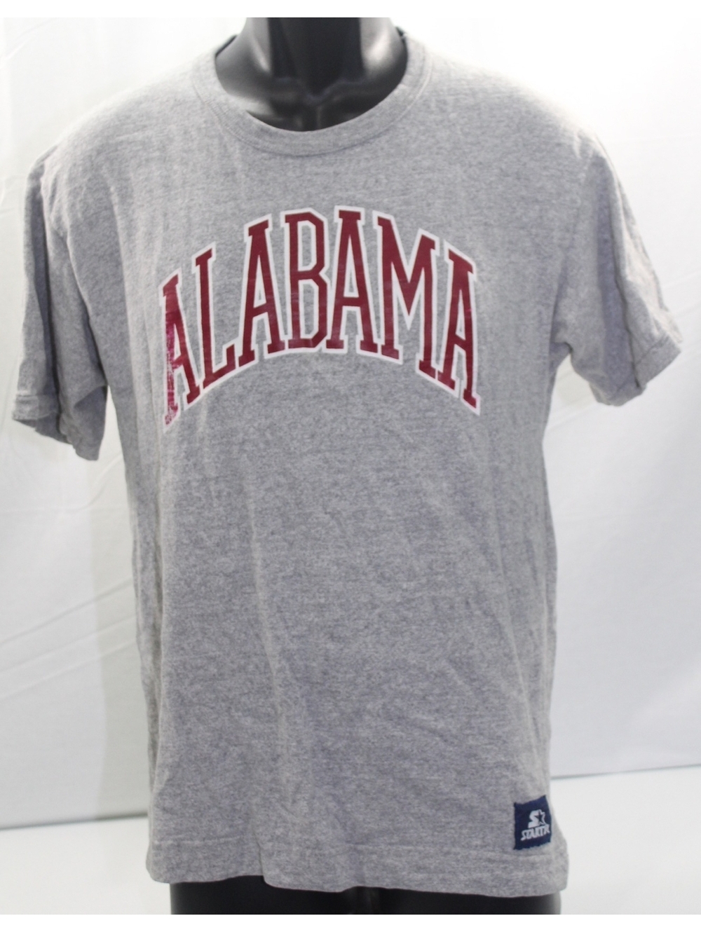 Vintage 80s Starter Alabama Crimson Tide T Shirt Gray Medium 38-40 Cotton Rayon